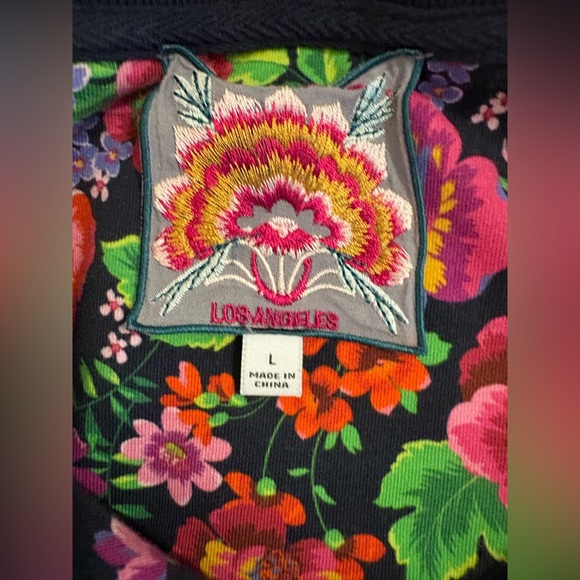 Johnny Was Cantero Mock Neck Zip Up Jacket Size L - Picture 8 of 9